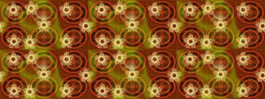 Vadinin çiçekleri kahverengi renklerde. Raster çiçek desenleri çiziyor..