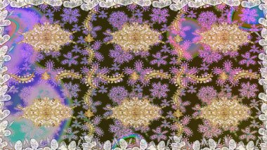 Geleneksel oryantasyon süsü. Klasik raster sarısı, kusursuz desen. Gri renklerde, altın elementlerle kusursuz desen. Klasik vintage arkaplan.