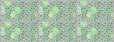 Egzotik Kelebeklerle tropik ve pürüzsüz bir düzen. Moda Kumaşı Tasarımı. Raster. Tarafsız ve yeşil renklerde gösterim.