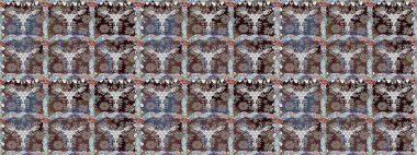 Kusursuz çiçek deseni. Kahverengi renkli çiçekler. Asya tekstil tarzında. Raster illüstrasyonu. Raster illüstrasyonu.