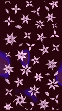 Kahverengi renkli çiçekler. Kumaş desenli papatya çiçekleri ayrıntıları.