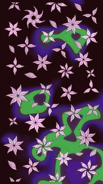 Sketch Floral Pattern in Raster illustration. Fancy fabric pattern. Colour Spring Theme sketch pattern Background. Flat Flower Elements Design.