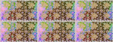 Klasik çiçek dokusu. Tarafsız renklerde Royal retro. Raster illüstrasyonu. Kusursuz desenli altın elementler. Altın şablon. Kart, duvar kağıdı, ambalaj, tekstil için klasik tasarım.