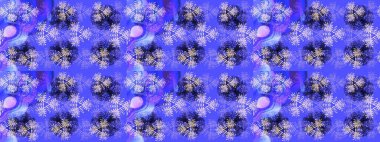 Yeni yıl dekoratif kar taneleri arka planı. El çizimi Noel Raster illüstrasyonu. Kış Kar Taneleri Karalamaları.