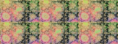 Altın desenli çiçek dekoru. Çizgi sanatı tasarım şablonu için kusursuz sınır. Tarafsız renklerde altın element. Davetiyeler, kartlar, web sayfası için Raster illüstrasyon. Doğu tarzı ögesi.