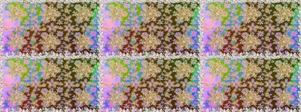 Klasik çiçek dokusu. Tarafsız renklerde Royal retro. Raster illüstrasyonu. Kusursuz desenli altın elementler. Altın şablon. Kart, duvar kağıdı, ambalaj, tekstil için klasik tasarım.