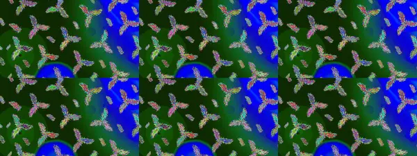 Kış kartı Mutlu Noeller, Yeni Yıl ve Mutlu Tatil Raster çizimleri. Yeşil, mavi ve gri kar taneli Noel kartı yeşil, mavi ve gri renklerde. Kar taneleri arkaplanı.