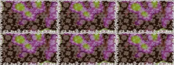 Renkli Bahar Temalı Kusursuz Arkaplan. Güzel kumaş deseni. Düz Çiçek Elementleri Tasarımı. Raster illüstrasyonunda kusursuz çiçek deseni.