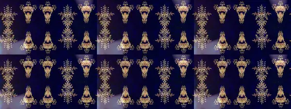 Kar taneleri deseni. Renkli arka planda izole edilmiş kar tanelerinin düz tasarımı. Kar taneleri arka planda. Raster illüstrasyonu. Kar tanesi süslemeli desen.