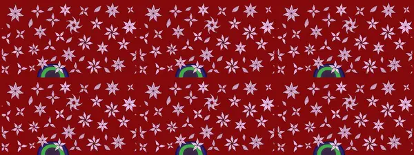 Renkli Yaz Temalı eskiz kalıbı. Düz Çiçek Elementleri Tasarımı. Modaya uygun kumaş deseni. Sevimli çiçek raster deseni.