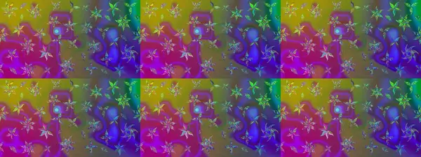 Çiçekler suluboya eskiz deseni. Raster Stili kumaş deseni.