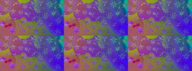 Moda baskıları için zarif bir şablon. Küçük renkli çiçekler. Robot resim. Motley illüstrasyonu. Küçük çiçekte güzel bir desen. Çiçekli bahar çiçekleri.