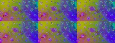 Millefleur 'lar. Oldukça eski bir besin torbası deseni, küçük yeşil renkte, çiçekler. Tekstil, kumaş, kapaklar, duvar kağıtları, baskı, paket, koleksiyon defteri, örgü, dekupaj için çiçek arkaplanı..