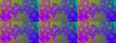 Kumaş desenli papatya çiçeği detayı. Mor renkte çiçekler.