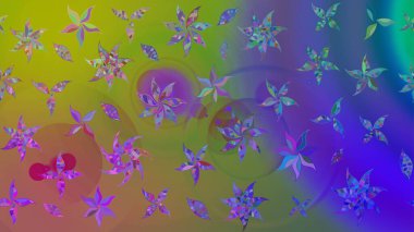 Mor renkli Asya tekstili. Raster illüstrasyonu. Suluboya çiçekli çiçek deseni.