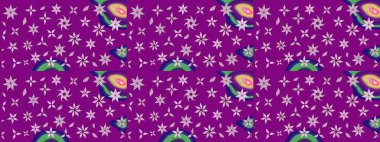 Çocuk stili. Çiçekli eskiz arkaplanı. Renkli Bahar Teması eskiz kalıbı. Düz Çiçek Elementleri Tasarımı.