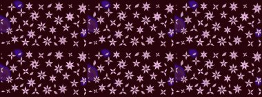 Küçük bir çiçekte eskiz deseni. Güzel kumaş deseni. Raster illüstrasyonu. Güzel çiçek arkaplanı..