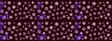 Güzel karalamalı çiçek desenli çizim. Raster illüstrasyonu. Küçük çiçekteki sevimli çiçek deseni. Güzel kumaş deseni.