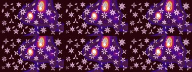 Raster illüstrasyonu. Çiçekli güzel suluboya desen. Kahverengi renklerde.