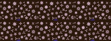 Raster suluboya çiçek deseni, narin çiçekler, kahverengi çiçekler, tebrik kartı şablonu. Güzel kumaş deseni.