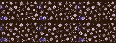 Güzel kumaş deseni. Küçük bir çiçekte eskiz deseni. Raster illüstrasyonu. Güzel çiçek arkaplanı..