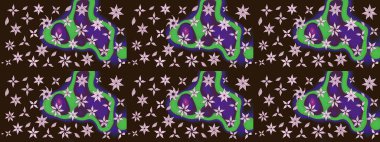 Çiçekli eskiz çizimi. Düz Çiçek Elementleri Tasarımı. Renkli Yaz Temalı eskiz kalıbı. Kahverengi renkte çiçekler.