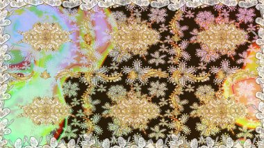 2019 Noel 'i, kar tanesi, yeni yıl. Tarafsız renklerde, altın elementlerle klasik, pürüzsüz desen.