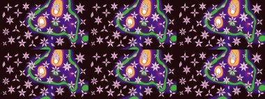 Vadinin çiçekleri kahverengi renklerde. Eskiz arkaplan modeli. Suluboya, elle çizilmiş. Raster - stok.