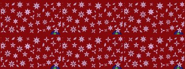 Kırmızı renkte çiçekler. Düz Çiçek Elementleri Tasarımı. Çiçekli çizim şekli. Renkli Bahar Teması çizim şablonu.