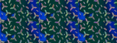 Raster illüstrasyonu. Kar taneleri ve raster arkaplanlı Noel karalaması deseni.