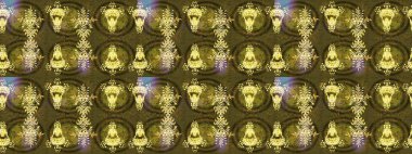 Snowflakes desen. Düz renkli arka plan üzerinde izole kar taneleri tasarımı. Raster resim. Kar taneleri arka plan. Kar tanesi dekoratif desen.