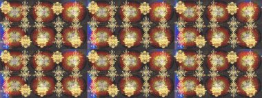 İllüstrasyon kar tanesi. Kahverengi, gri ve sarı renklerde izole suluboya kar taneleri. Kışın sembolü. Güzel dekorasyon.