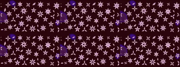 Küçük bir çiçekte eskiz deseni. Güzel kumaş deseni. Raster illüstrasyonu. Güzel çiçek arkaplanı..