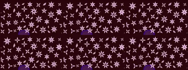 Raster illüstrasyonu. Çiçekler, dallar, bitkiler ve çiçekler. Güzel kumaş deseni. El çizimi.