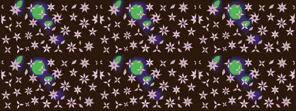 Raster düz çiçek çizim deseni. Kahverengi renkli çiçekler. Tasarım hediye paketi, tebrik kartları, posterler ve afiş tasarımı.