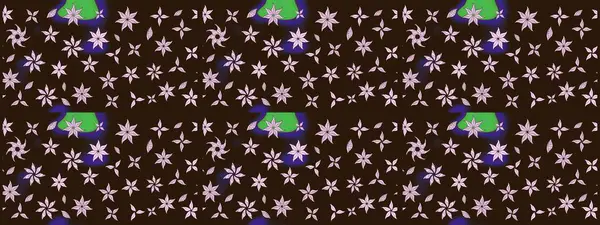 Raster illüstrasyonu. Kahverengi renkli çiçekler. Çizim çiçek deseni duvar kağıdı için kullanılabilir.