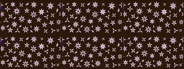 Çiçek ve yapraklı çiçek deseni. Raster illüstrasyonu. Küçük çiçekli şirin desen.