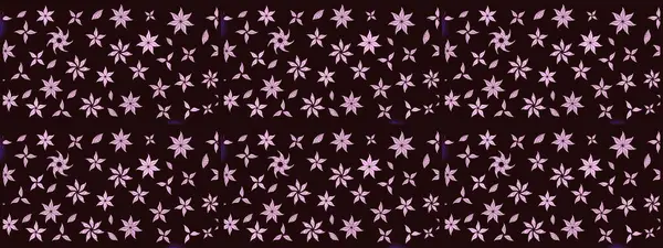 Raster illüstrasyonu. Kahverengi renkli çiçekler. Çizim çiçek deseni duvar kağıdı için kullanılabilir.