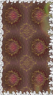 Zarif, parlak ve pürüzsüz kahverengi çiçek desenli tasarım. Sabıka baskıları, bebek kıyafetleri, duvar kâğıtları, paket kutuları vb..