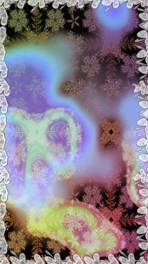 Raster illüstrasyonu. Tarafsız renklerde bahar çiçekleri. Çiçek ve yapraklı karalama şeklinde Raster çiçek deseni.