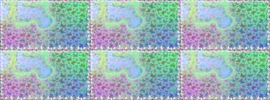 Mavi ve nötr renkler üzerine bir resim. Raster. Soyut, pürüzsüz bir arkaplan. Kelebek deseni. Moda Kumaşı Tasarımı.