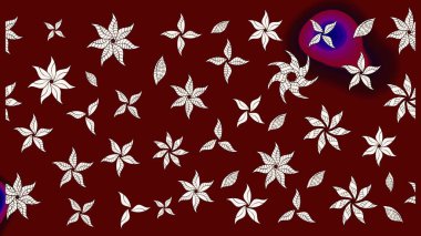 Raster çiçek desenleri çiziyor. Vadinin çiçekleri kırmızı renklerde.