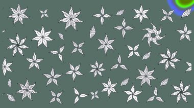 Çiçekli yaz çiçekleri. Küçük çiçekte güzel bir desen. Küçük renkli çiçekler. Moda baskıları için zarif bir şablon. Motley illüstrasyonu. Çizim.