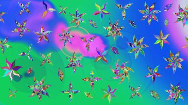 Anti-stres için soyut örnek sayfası. Raster illüstrasyonu. Mavi renklerde.