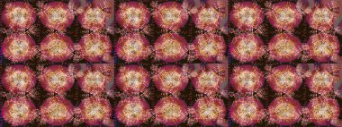 Yüzey için tekrarlanan doku, ambalaj kağıdı, kahverengi, kırmızı ve bej renkleri. Renkli arka planda izole kar taneleri. Raster illüstrasyonu. Kış kar tanesi, raster arkaplan.