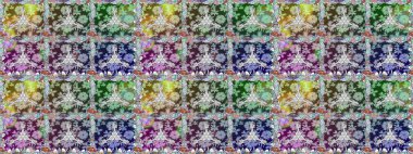 Kusursuz. Küçük çiçekteki sevimli çiçek deseni. Raster illüstrasyonu.