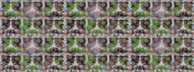 Küçük kahverengi çiçekli oldukça eski bir besin torbası deseni. Millefleur 'lar. Tekstil, kumaş, kapaklar, duvar kağıtları, baskı, naylon, yapıştırma, örgü, dekupaj için çiçeksiz arkaplan.