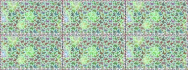 Egzotik Kelebeklerle tropik ve pürüzsüz bir düzen. Moda Kumaşı Tasarımı. Raster. Tarafsız ve yeşil renklerde gösterim.