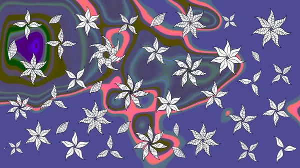 Menekşe çiçekli eskiz deseni, suluboya çiçek deseni, sevimli çiçek, duvar kağıdı, kart veya kumaş için fayanslı. Raster - stok.