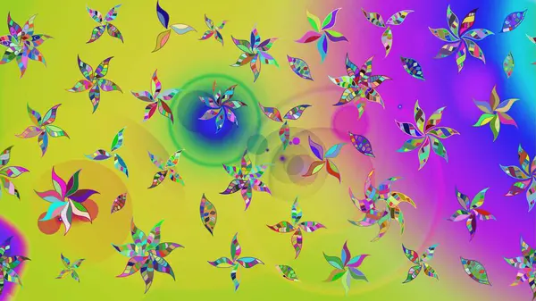 Yaprak ve çiçeklerin suluboya resimleri, sarı renkte çizimler. Nazikçe, sarı renkte bahar çiçekleri. Raster illüstrasyonu.